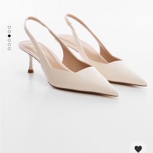 Mango Pointed Heel Slingbacks (NWT - Never Worn)